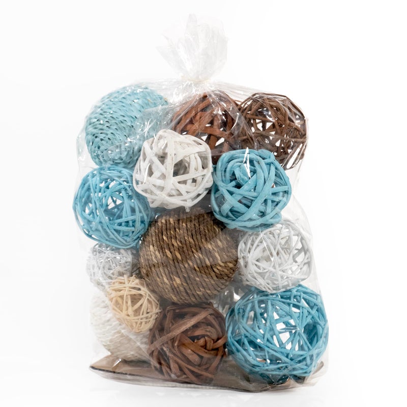 ANDALUCA Decorative Vase Filler Bag with Orbs, Balls (Aqua Blue) - Image 2
